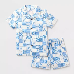 Conjunto de 2 piezas: camisa manga corta y short, para niño talla 3 -Cat & Jack