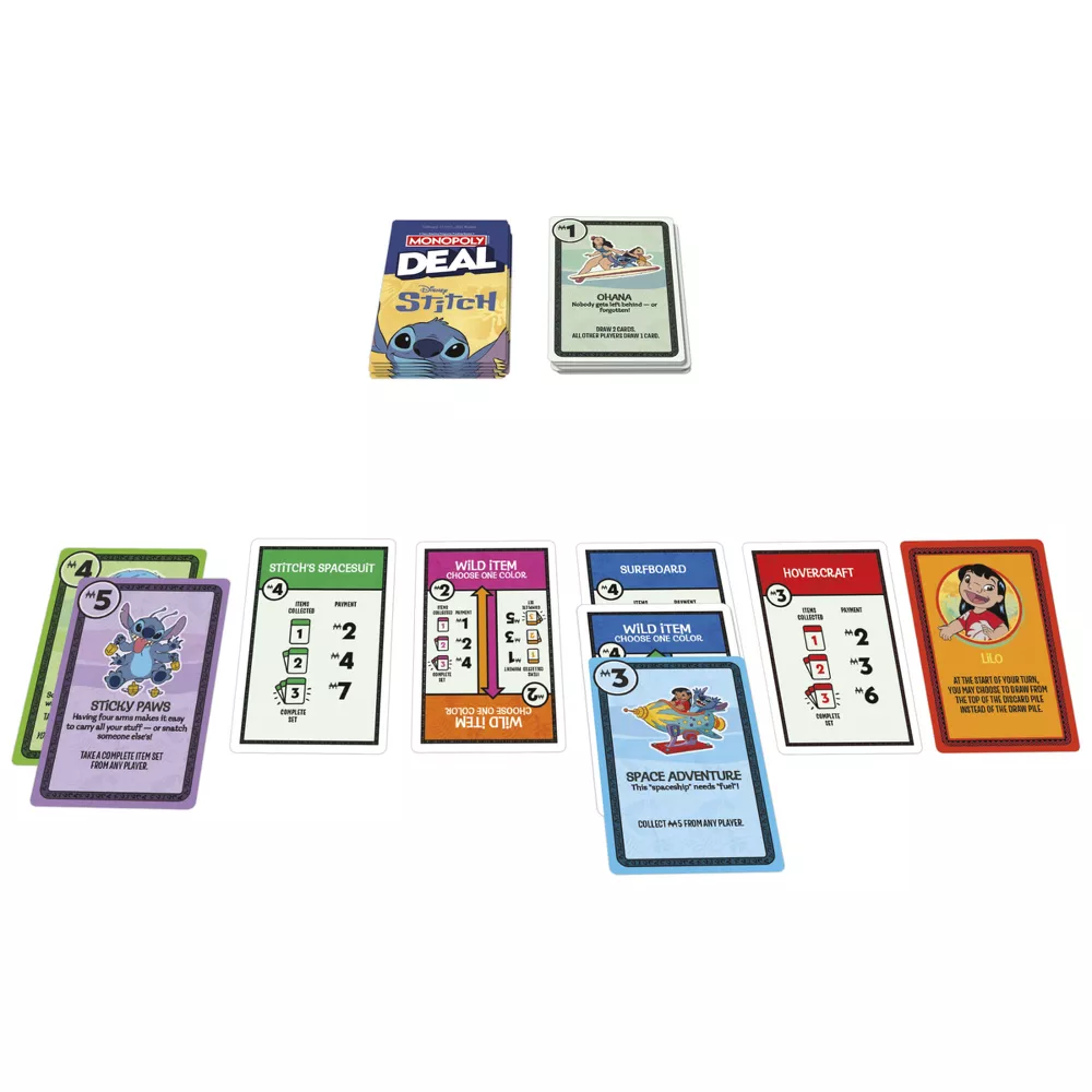 Juego de cartas "Monopoly Deal Stitch" -Hasbro - Imagen 3