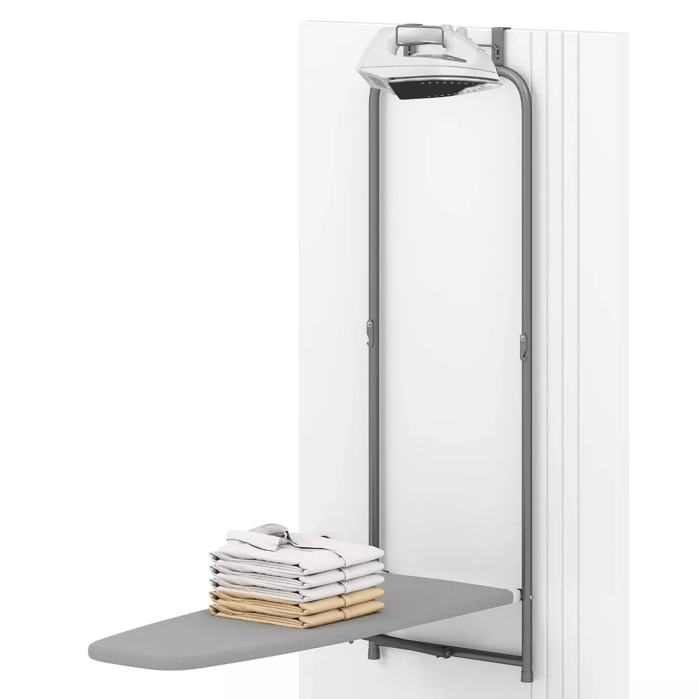 Tabla de planchar de puerta, con soporte para plancha y funda de algodón -Costway - Imagen 9