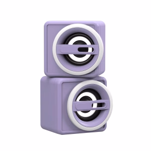 Altavoces para computadora, color lavanda con conector de 3,5 mm -North