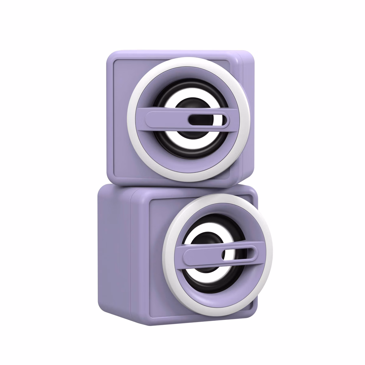 Altavoces para computadora, color lavanda con conector de 3,5 mm -North