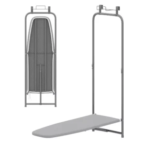 Tabla de planchar de puerta, con soporte para plancha y funda de algodón -Costway