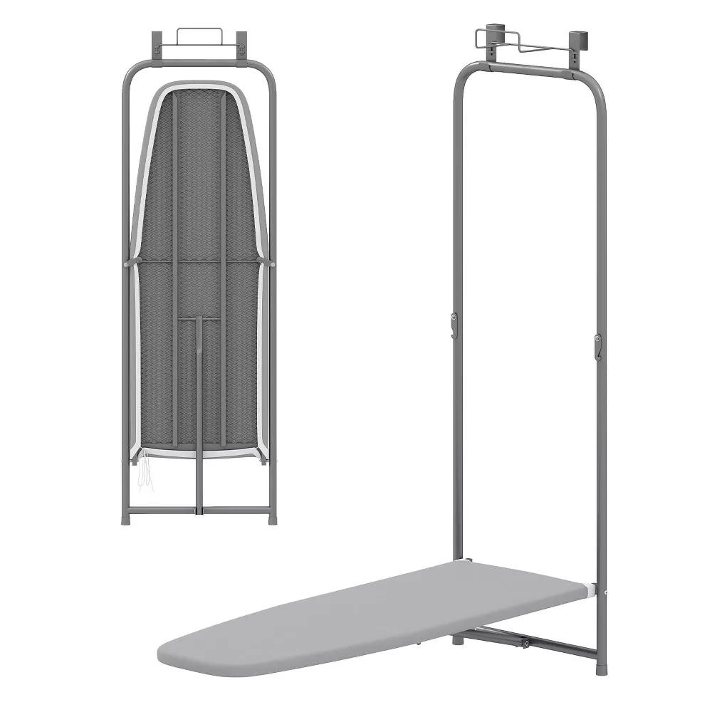 Tabla de planchar de puerta, con soporte para plancha y funda de algodón -Costway