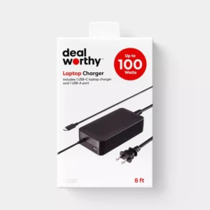 Alternative view of Supercargador para laptop con puertos USB-C y USB-A de 100 W  -Dealworthy
