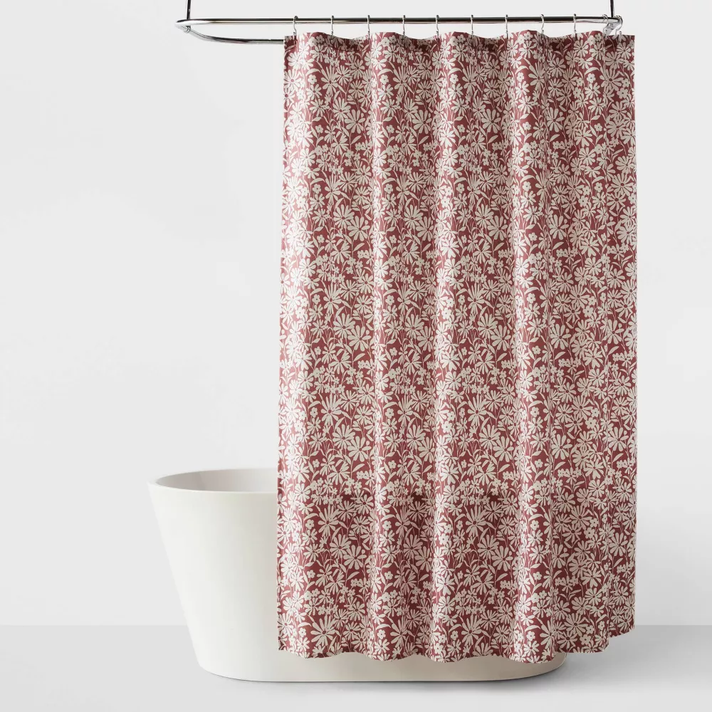 Cortina para baño de 72 x 72 in con estampado floral -Room Essentials