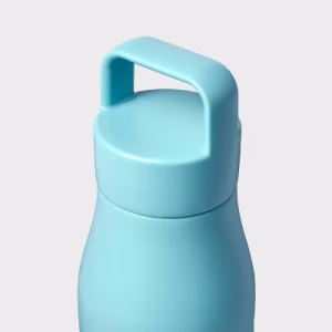 Alternative view of Botella de agua 24 oz con asa, color azul de acero inoxidable -Embark