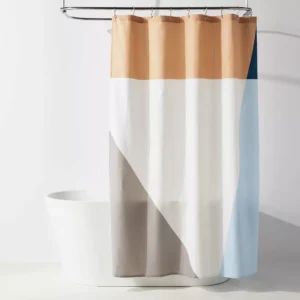Cortina para baño de 72 x 72 in de bloques de color  -Room Essentials