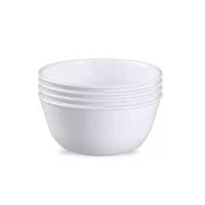 Juego de 4 tazones redondos de vidrio, 28 oz color blanco -Corelle