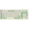 Teclado gamer inalámbrico con retroiluminación y perilla multimedia, color verde -AULA