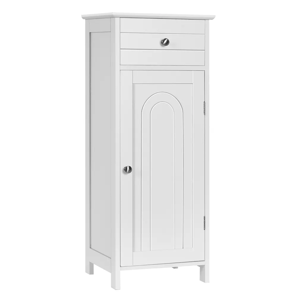 Mueble organizador para baño de madera con cajón y estante -Costway