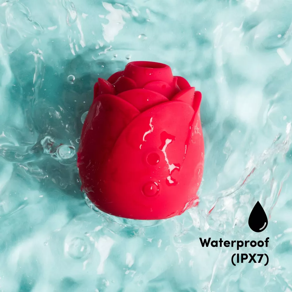 Vibrador de succión con forma de rosa (resistente al agua) -Lovehone - Imagen 4