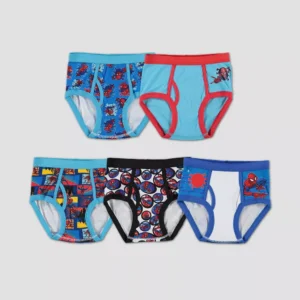 Paquete de 5 calzones con estampado del hombre araña para niño talla 6