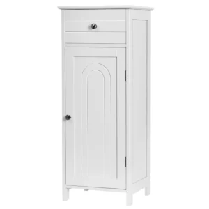 Alternative view of Mueble organizador para baño de madera con cajón y estante -Costway