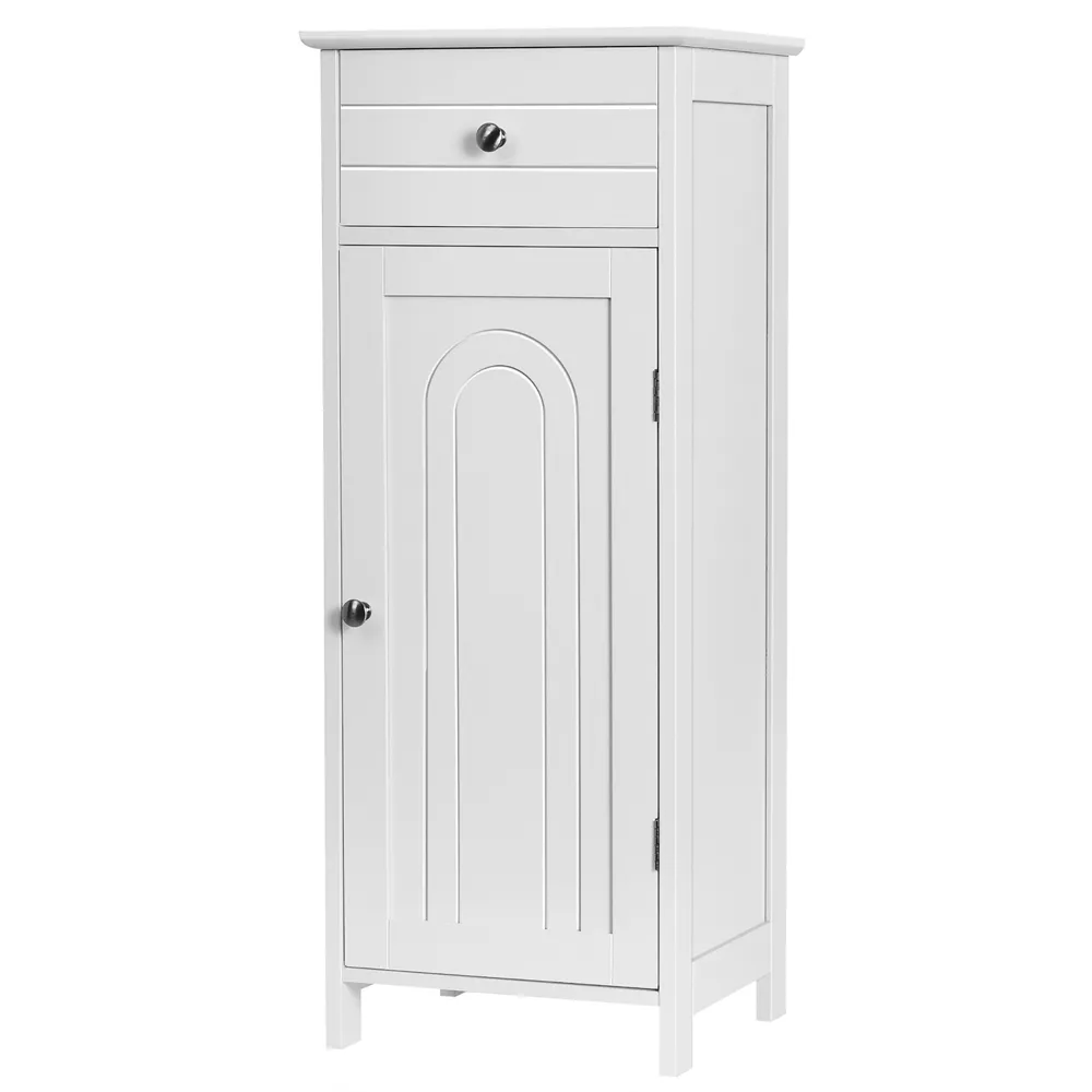 Mueble organizador para baño de madera con cajón y estante -Costway - Imagen 2
