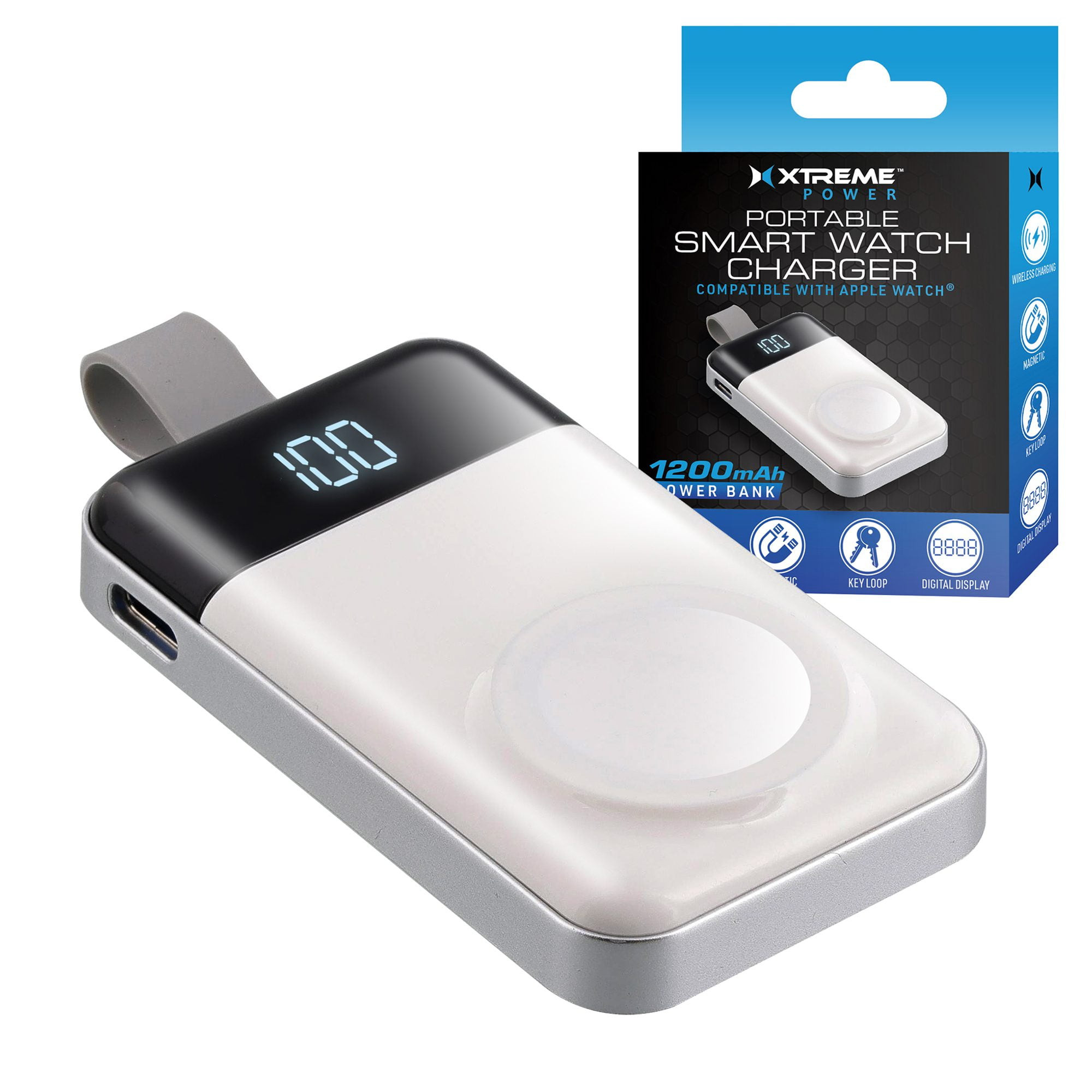 Cargador portátil Xtreme 1200 mAh magnético para Apple Watch