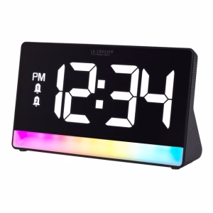 Reloj despertador digital con cambio de color -La Crosse