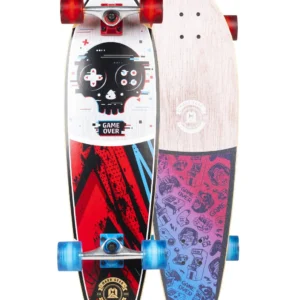 Patineta Cruiser de 32″ con diseño "Game Over" –MAD GEAR