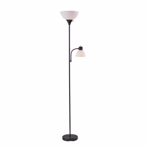 Lámpara de pie doble de 72" con lámpara de lectura ajustable -Mainstays