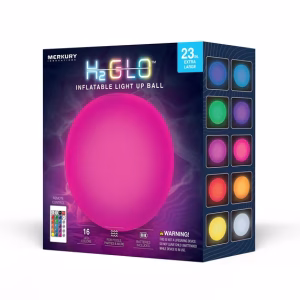 Pelota inflable con luz LED de 23.6" con control remoto -Merkury Innovations