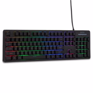 Teclado gamer alámbrico retroiluminado, color gris -Onn