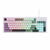 Teclado gamer con cable e iluminación RGB, color blanco ártico -Onn