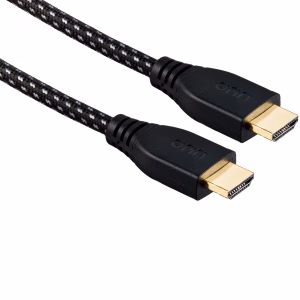 Alternative view of Cable HDMI UHD 8K de ultra alta velocidad, color negro de 3 pies -Onn