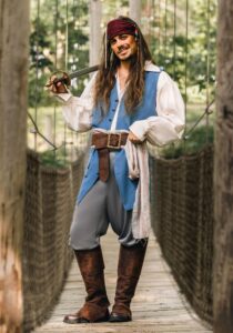 Disfraz del Capitán Jack Sparrow (Piratas del Caribe) de Disney para adulto talla L -Halloween Costumes