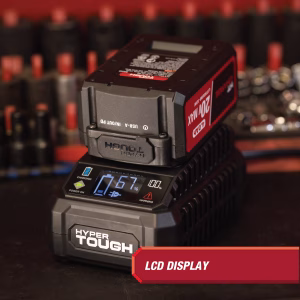 Alternative view of Cargador de batería de 20V de Ion de litio con pantalla digital -Hyper Tough