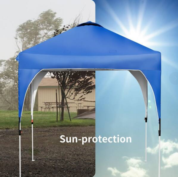 Carpa de 6,6 x 6,6 pies con altura ajustable, bolsas de contrapeso y bolsa de transporte con ruedas -SKONYON - Imagen 5