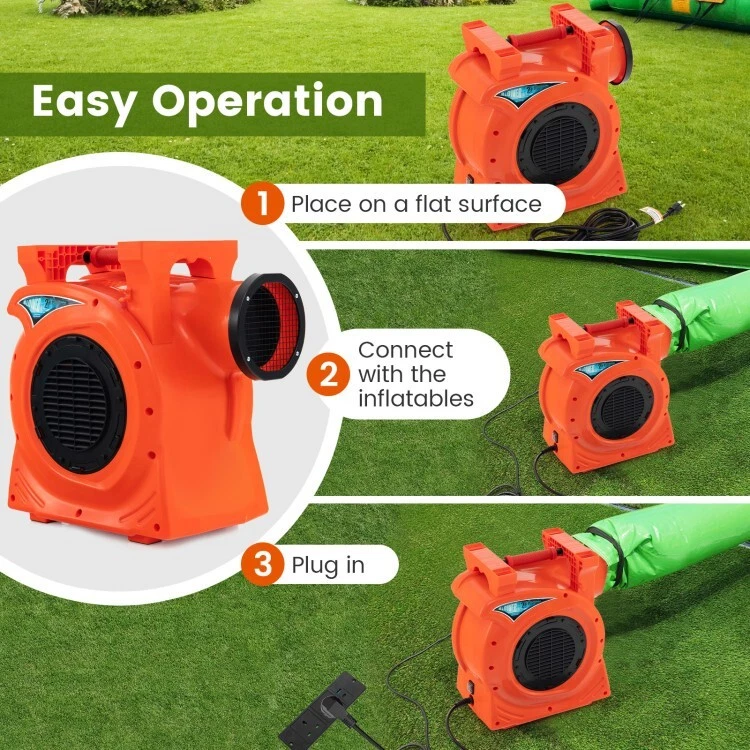Motor/Bomba sopladora de aire para inflables de 1500 W y 2 HP -Costway - Imagen 3