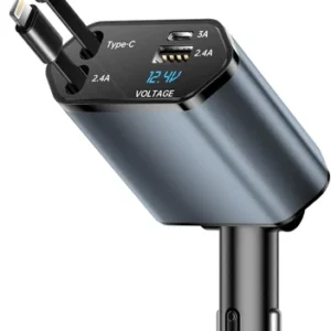 Adaptador de cargador 4 en 1 para carro de 120 W retráctil -XIANGBIN