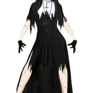 Disfraz de monja aterradora para dama talla M -Halloween Costumes