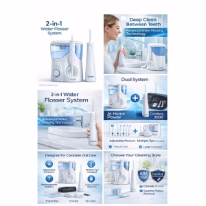Alternative view of Irrigador dental con cambios de puntas y presión ajustable "Enhance 3000" -Waterpik