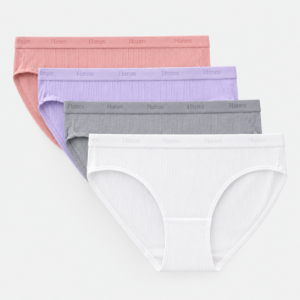 Paquete de 4 calzones tipo bikini para niña talla 14 - Hanes Originals