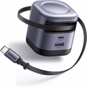 Alternative view of Cargador de 45W con cable retráctil tipo USB C GAN portátil -UGREEN