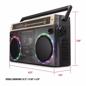 Alternative view of Grabadora/Casete bluetooth retro boombox -ION