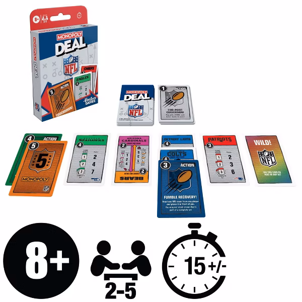 Juego de cartas "Monopoly Deal NFL" -Hasbro - Imagen 3