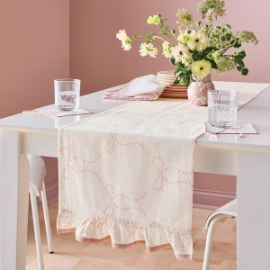 Camino de mesa con diseño de lazos y borde de encaje - Room Essentials