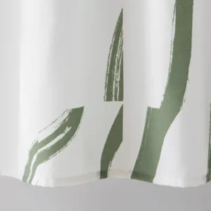 Alternative view of Cortina de baño con estampado de pinceladas verdes 72 x 72 pulgadas -Room Essentials
