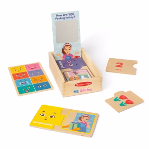 Puzles de madera de asociación "Big Feelings" (Grandes Emociones) de Ms. Rachel -Melissa & Doug