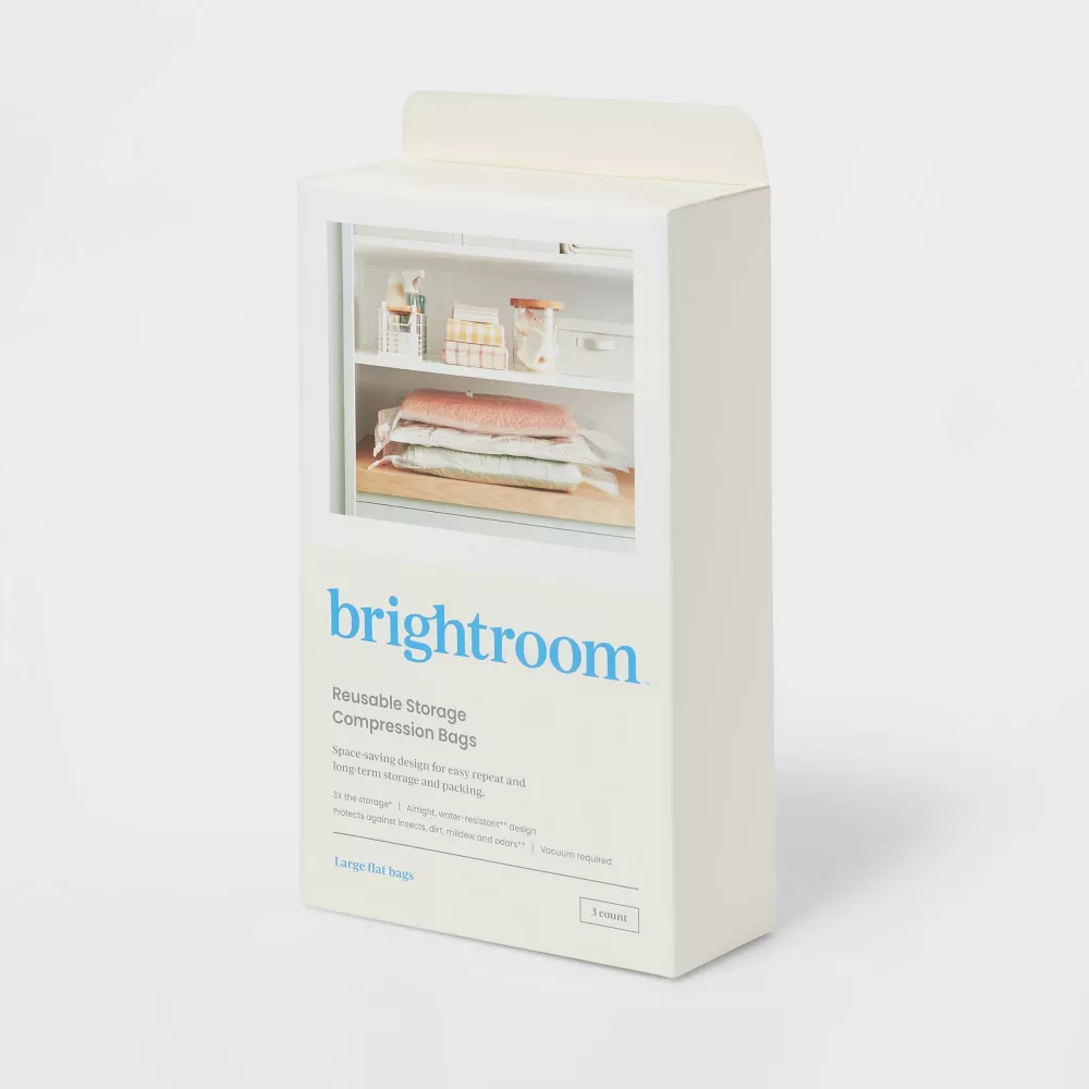 Juego de 5 bolsas de compresión grandes y transparentes - Brightroom