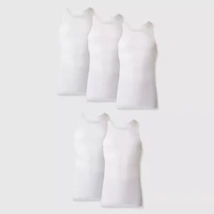 Paquete de 5 camisas sin mangas para caballero talla M -Hanes