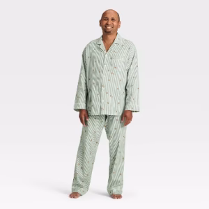 Pijama de 2 piezas para hombre talla 2XL con estampado navideño  -Wondershop