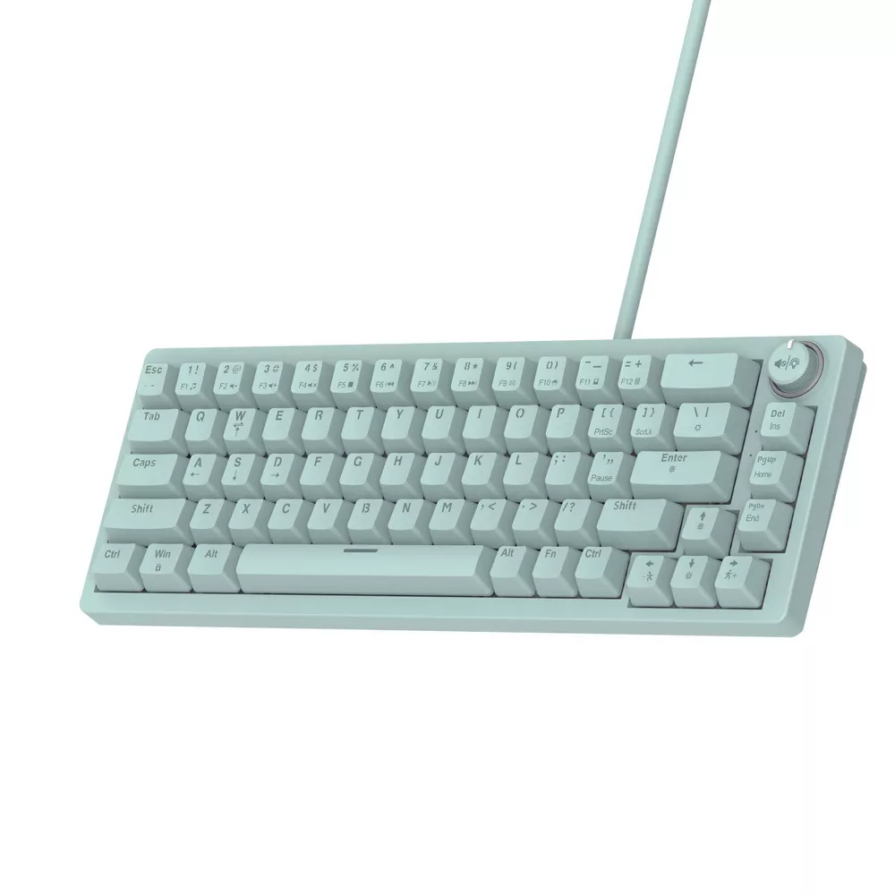 Teclado para computadora mecánico compacto USB-A con teclas retroiluminadas, color menta -North - Imagen 3