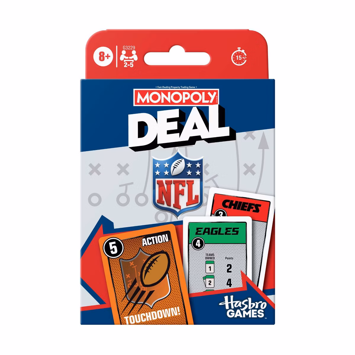 Juego de cartas "Monopoly Deal NFL" -Hasbro