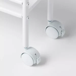 Alternative view of Carrito de almacenamiento de metal con 3 niveles, color blanco - Brightroom