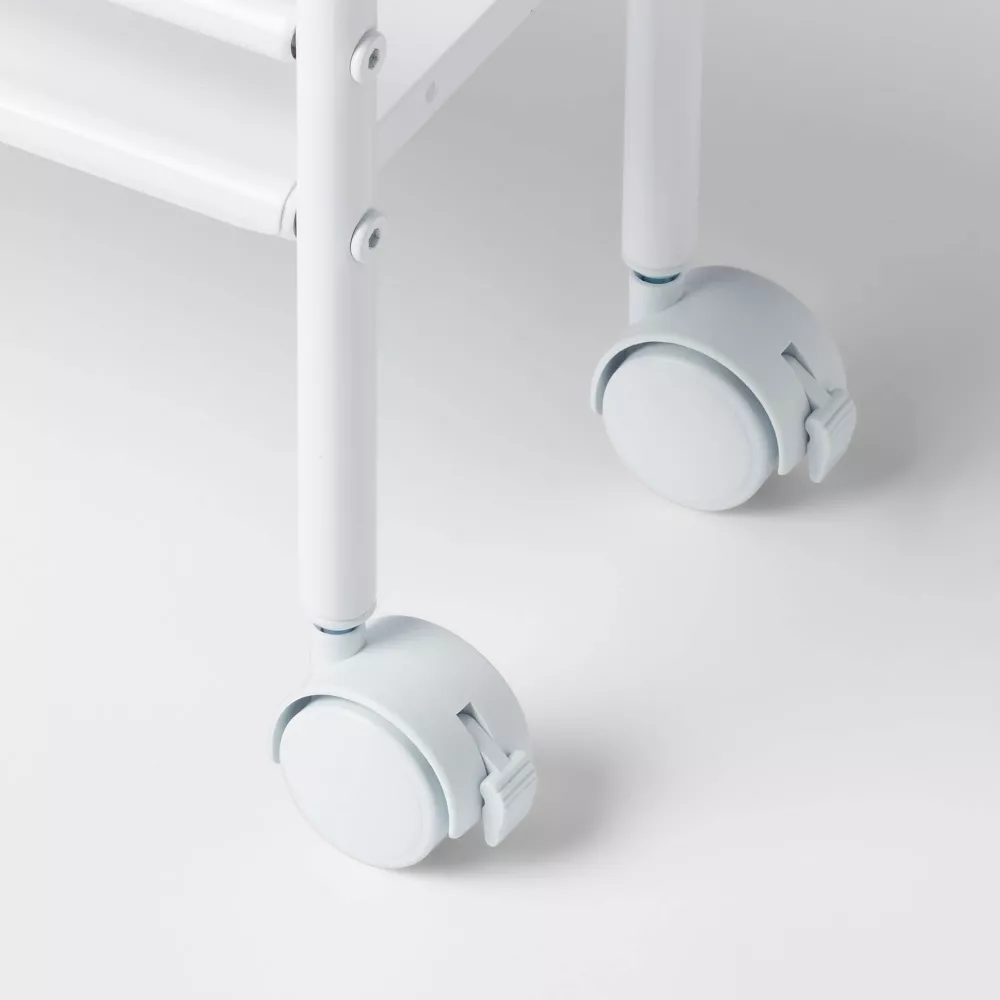 Carrito de almacenamiento de metal con 3 niveles, color blanco - Brightroom - Imagen 2