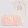 Conjunto de 2 piezas: falda y body de conejito de pascua para bebé talla 3 meses -Carter's