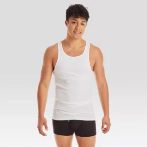 Alternative view of Paquete de 5 camisas sin mangas para caballero talla M -Hanes