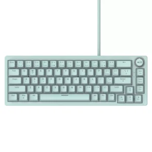 Teclado para computadora mecánico compacto USB-A con teclas retroiluminadas, color menta -North